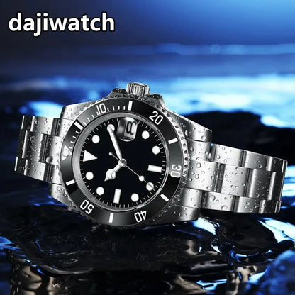 DIY Custom Automatic Watch Logo For Man High Quality NH35 Diving Mechanical Watches Sapphire Waterproof Ceramic Bezel 120 Click