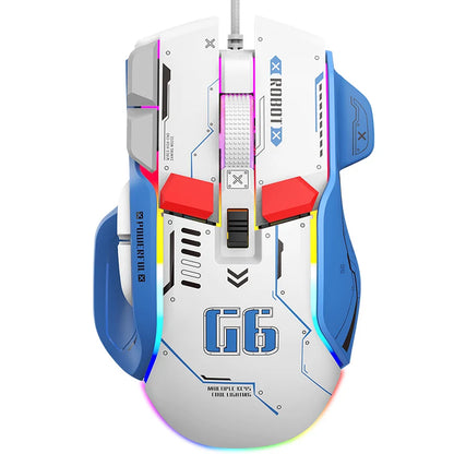HXSJ Programmable Gaming Mouse Wired 12800 DPI RGB Gaming Mouse with 12 Programmable Buttons, Ergonomic Wired Gaming Mouse for PC, Laptop & Windows