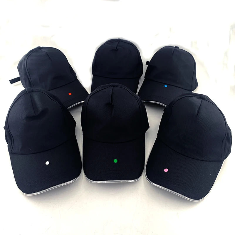 Cappello per adulti con LED e fibra ottica, cappellino alla moda, cappello di tendenza per discoteca, concerti, balli in maschera, eventi all’aperto e divertimento, cappello rap estivo