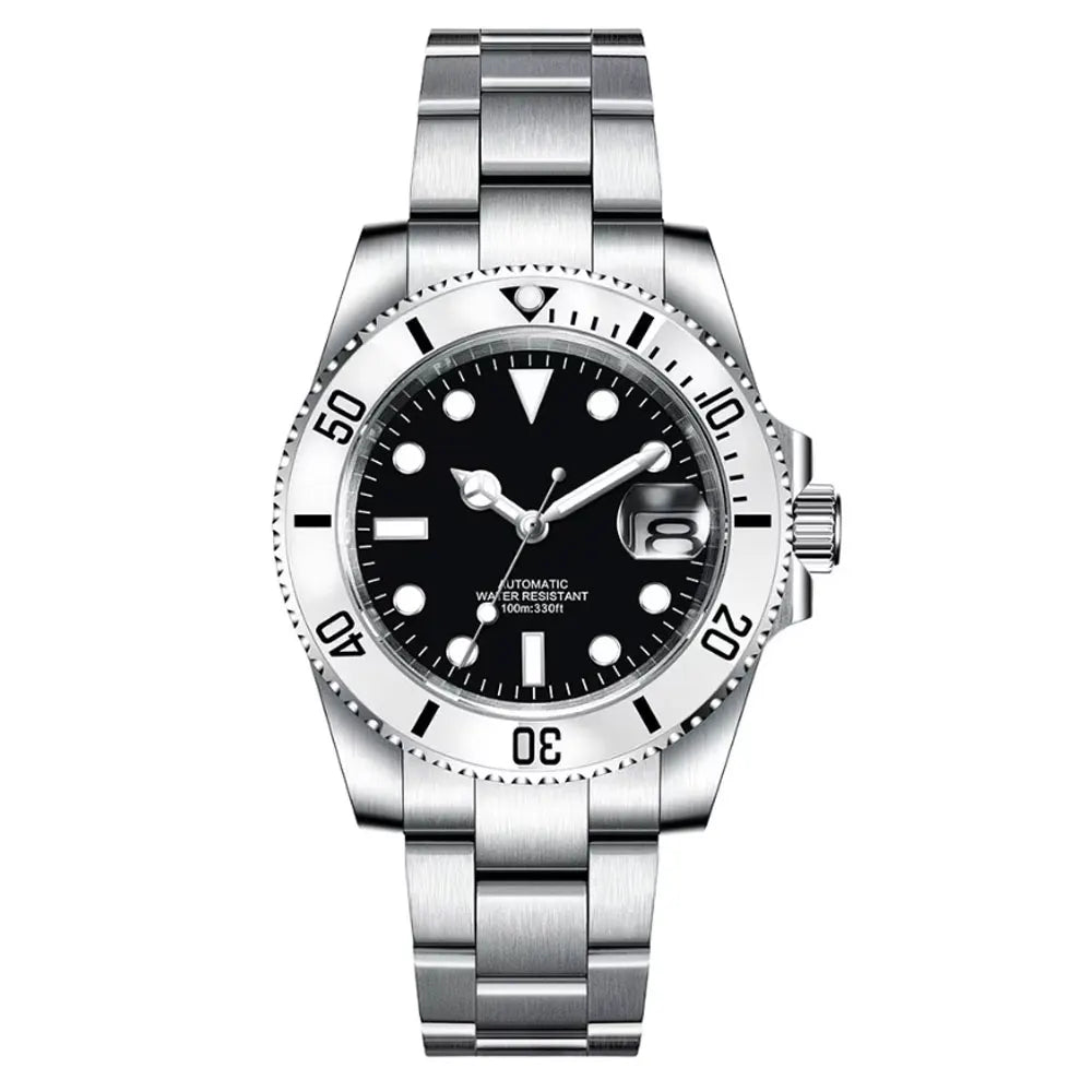 DIY Custom Automatic Watch Logo For Man High Quality NH35 Diving Mechanical Watches Sapphire Waterproof Ceramic Bezel 120 Click