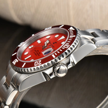DWAYNE CAMPBELL Top Luxury NH35 Men's Automatic Mechanical Watch Waterproof Luminous Sapphire Glass Classic Business Wristwatch