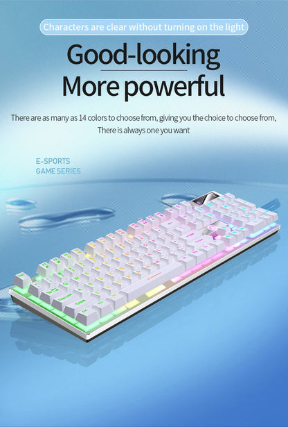 USB Wired Gaming Keyboard, 104 Keys Compatible with Windows Laptop/Computer/PC, Ergonomic Design, Office & Gaming Accessories