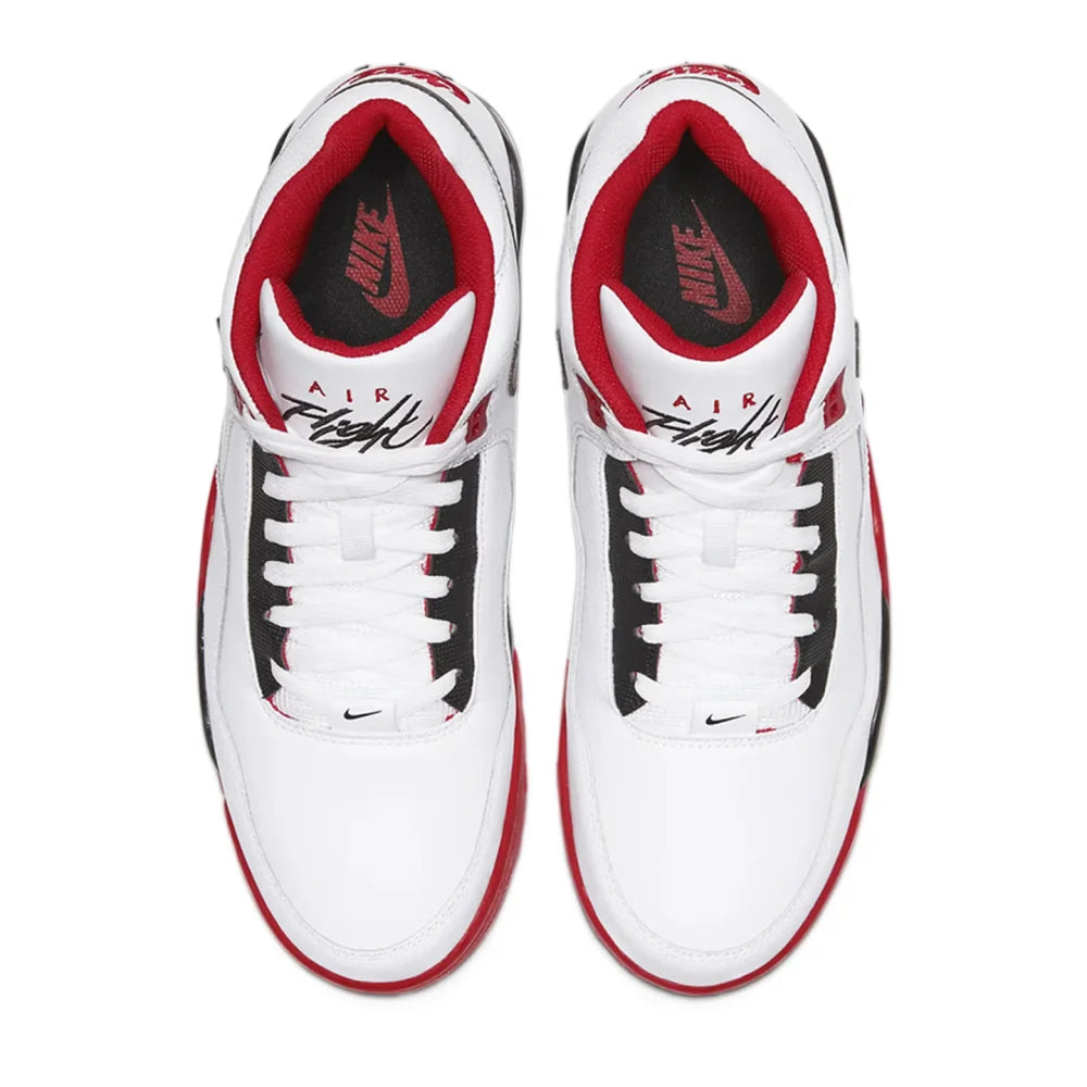 Nike Flight Legacy Classic Style Mid-Top Retro Basketball Shoes Unisex Red/White BQ4212-100