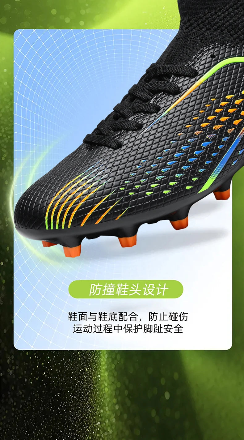 Men's Football Boots Professional Turf Futsal Match Grass Unisex Outdoor Training Soccer Shoes Soccer Cleats Non-slip Breathable