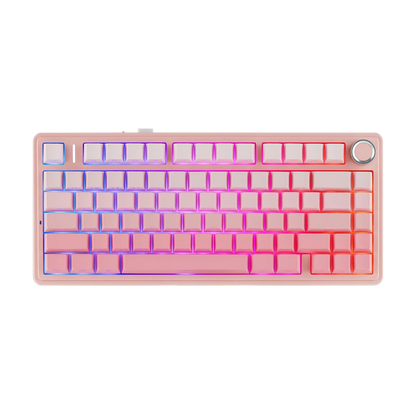 The New Hot-Selling EPOMAKER x AULA F75 75% ANSI Hot-Swappable Washer Bluetooth 5.0/2.4G Wireless/wired Mechanical Keyboard PBT