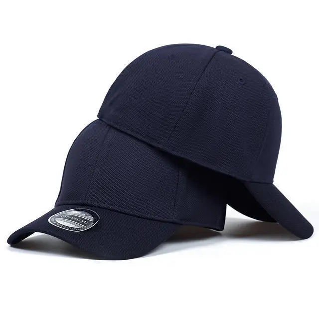 Casquettes Snapback fermées à l'arrière, non réglables, pour homme, de qualité, style hip-hop, ajustées, pour adulte, couleur unie, casquettes de baseball, 57-58 cm, pour petits visages