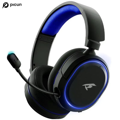 Picun G2 Wireless Gaming Headset Bluetooth 5.3 – 7.1 Surround Sound, 5ms Low Latency Gaming Headphones with ENC Microphone for PC, PS5, PS4, Switch & Mobile