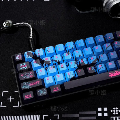 Jinx Personality Key Cap Set PBT 137 Key Gaming Key Cap for 60/84/98/108 Mechanical Keyboard Profile MX Switch