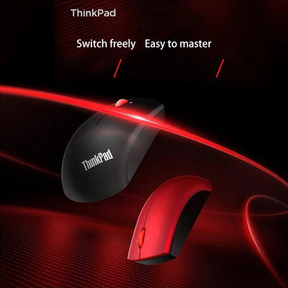 Lenovo ThinkPad Office Mouse Bluetooth + Wireless Dual-Mode Mouse, Ergonomic Wireless Office Mouse, 1200 DPI Portable Laptop Mouse