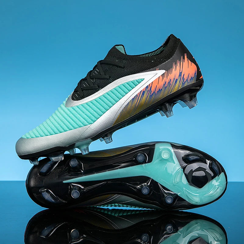 New Men's Football Boots Cleats Shoes Soccer Long Spikes FG Ultralight Training Soccer Shoes Non-Slip Outdoor Match Drop Shipping