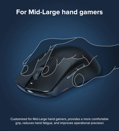 KYSONA M617 Wireless Gaming Mouse Tri-Mode Bluetooth 2.4G & Wired, PAW3395 Sensor, 26K DPI, 8000Hz Polling Rate, 59g Lightweight Rechargeable Gaming Mouse