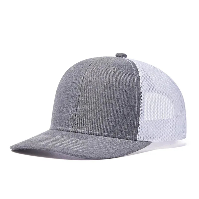 Cappellino da baseball classico in rete traspirante per donne, cappellino casual da camionista traspirante, cappellino unisex regolabile con chiusura a scatto, cappellino sportivo e dinamico da papà