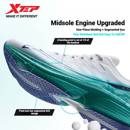 Xtep One Piece Model 3.0 Women Running Shoes 2025 Spring Comfortable Stability Cushion Rebound Racing Soft Sneakers 875218110031