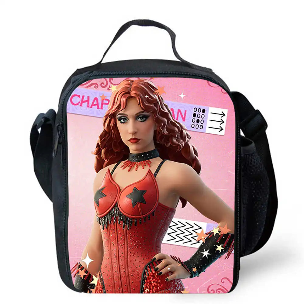 Sacos de Almoço para Crianças, Sacos de Piquenique Escolares Cartoon Fort-nite para Meninas e Meninos, Sacos de Almoço Térmicos para Crianças, Portáteis e Leves