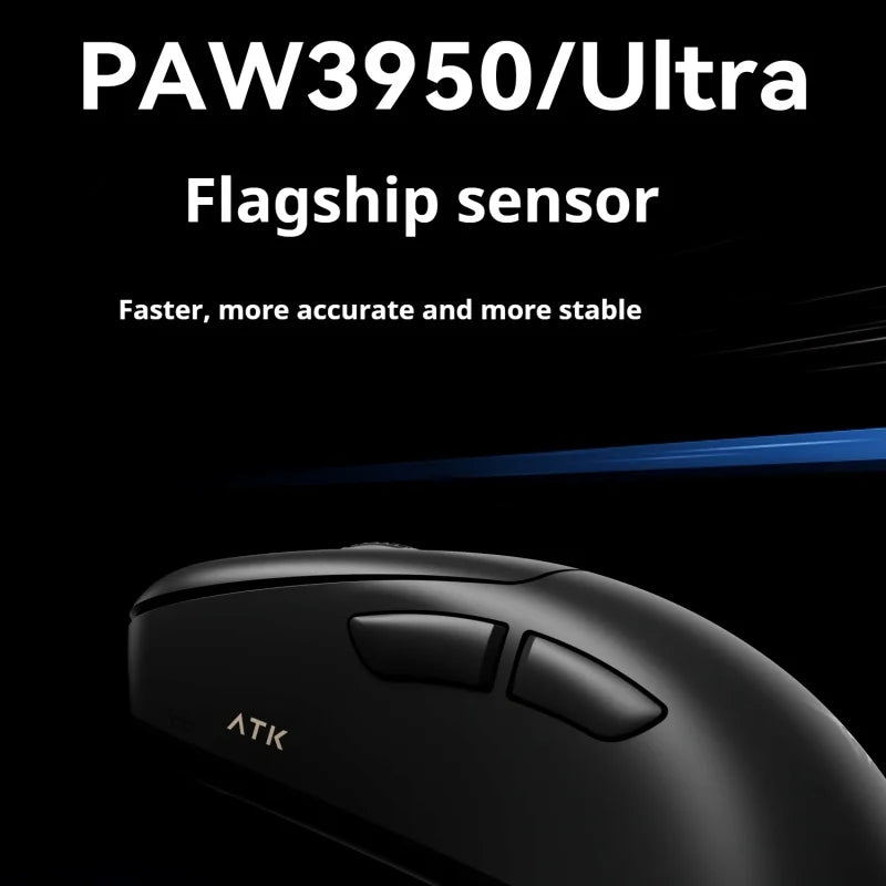 ATK Z1 Pro Max Ultra Wireless Gaming Mouse PAW3950, 8K Polling Rate, 0.39ms Low Latency, 30,000 DPI Ergonomic Gaming Mouse