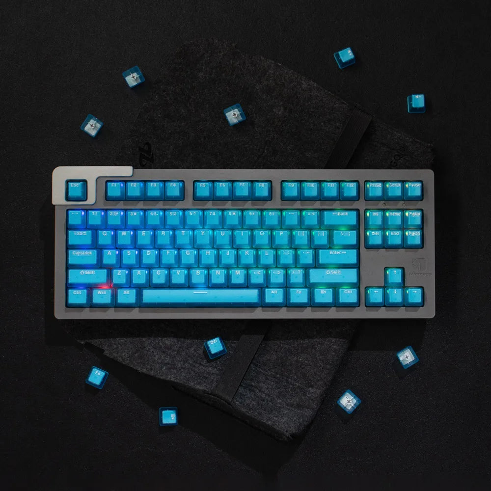 132 Keys OEM Profile Transparent Clear Keycaps For Mx Switch Mechanical Keyboard ABS Keycap RGB backlit Game Keyboard Key caps