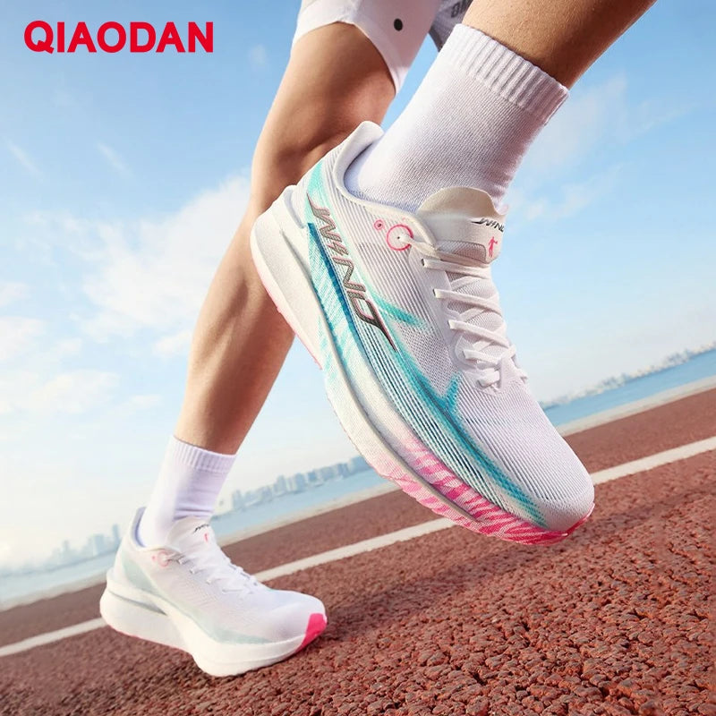 QIAODAN Man Trail Running Shoes 2026 WIND 4 Jogging Sport Shoes GYM Mesh Breathable Athletic Running Sneakers QDB023262298