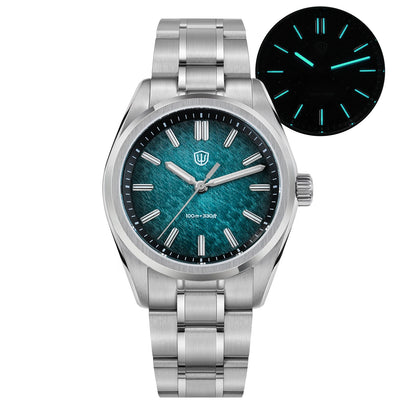 Watchdives New WD0003B Aventurine Dial Watch VH31 Quartz Movement Sapphire Crystal Luminous 100m Waterproof 36mm Vintage Watch