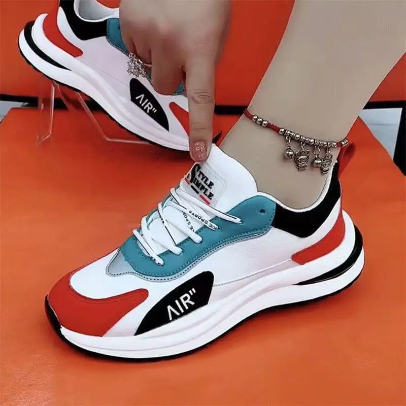 Men's And Women's Soft Bottom Anti-Slip Breathable Leather Surface Sporty Casual Shoes Spring Autumn Seasonal Comfortable Sne...