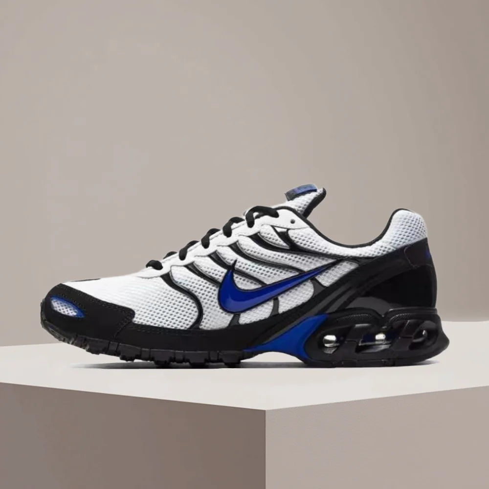 Nike Air Max Torch 4 træningsløbesko til mænd – sort/hvid/blå, åndbart mesh, afslappet komfort, sikkert greb CW7026-100