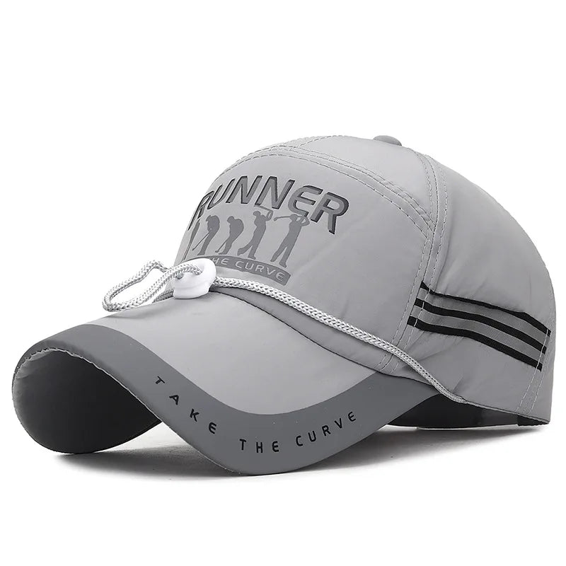Cappellino da uomo con visiera a punta, regolabile, traspirante, sportivo, a tesa larga, con protezione solare, cappellino da baseball per uomo, cappellino alla moda da ragazzo, cappellino snapback