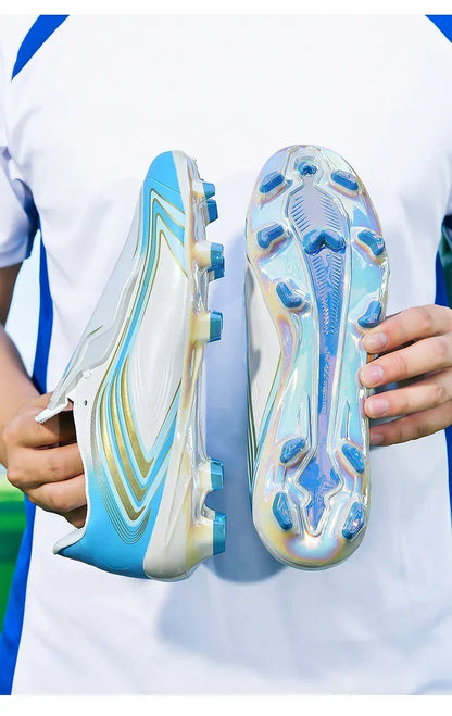 Nouvelles chaussures de football pour hommes, baskets de futsal, crampons de haute qualité, antidérapantes, chaussures de football d'intérieur, pour terrain synthétique, best-seller, montantes, pour extérieur