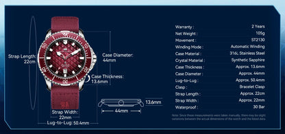 Seagull King of the Dragon Men's Watches Automatic Mechanical Watch Sports Diver 300M Waterproof Wristwatch Luxury 2024 New 1216