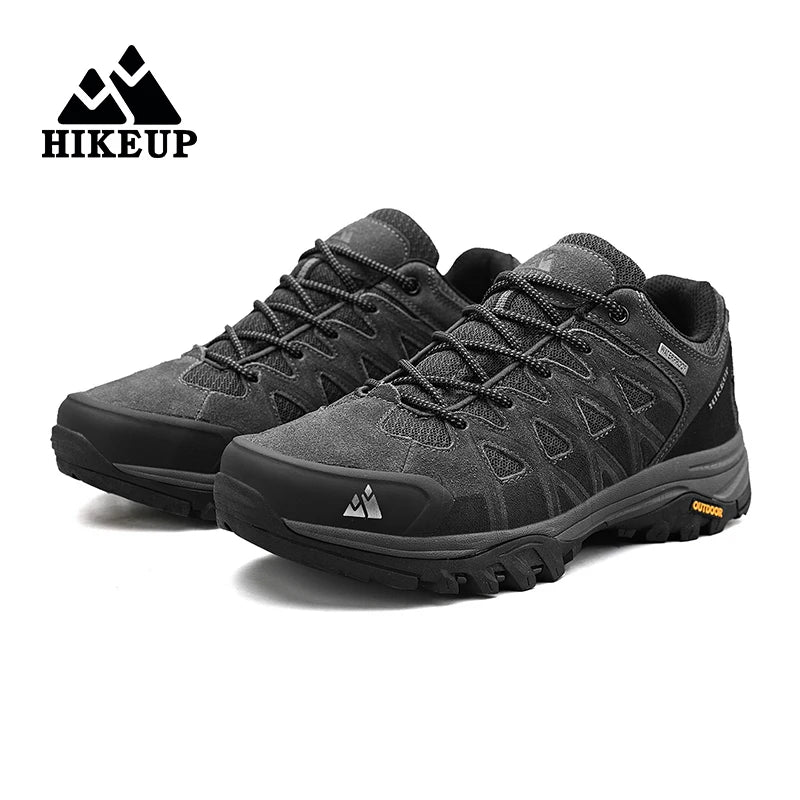 HIKEUP Fashion Outdoor Shoes Hiking Men's Sports Casual Mountain Trekking Boots Camping Sneakers for Men Non-slip Wear-resistant