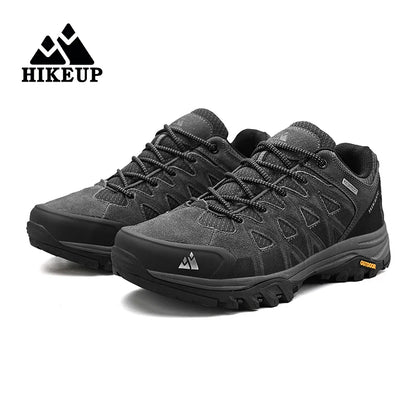 HIKEUP Fashion Outdoor Shoes Hiking Men's Sports Casual Mountain Trekking Boots Camping Sneakers for Men Non-slip Wear-resistant