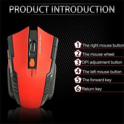Mini Portable Wireless Optical Mouse 2.4GHz USB Computer Mouse for PC & Laptop, Ergonomic Mini Portable Wireless Mouse with Adjustable DPI
