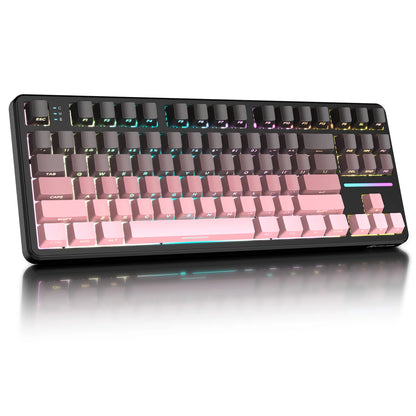 ATTACK SHARK X87 kabellose mechanische Gaming-Tastatur, Tri-Mode BT5.0/2.4GHz/USB-C, Gasket, Hot-Swappable Custom Keyboard, vorglubriziert