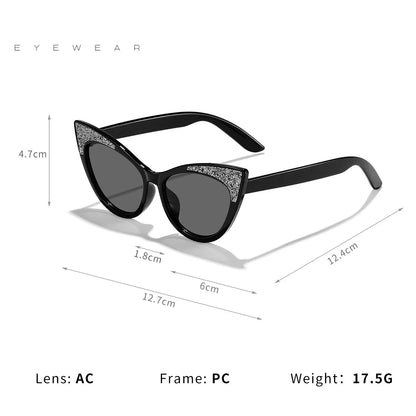 Lovely Cat Eye Children Sunglasses Shiny Bowknot Sun Glasses Kids Cute Baby Eyewear Trend Girls Boy Eyeglasses