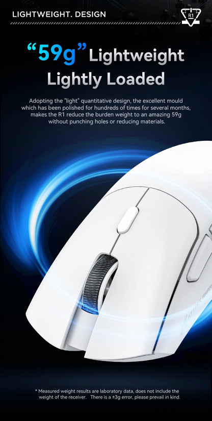 Attack Shark R1 Ασύρματο Ποντίκι Bluetooth Gaming, Viral Ποντίκι με Κριτικές από Influencers, Αισθητήρας PAW3311, Ρυθμός Απόκρισης 1000Hz