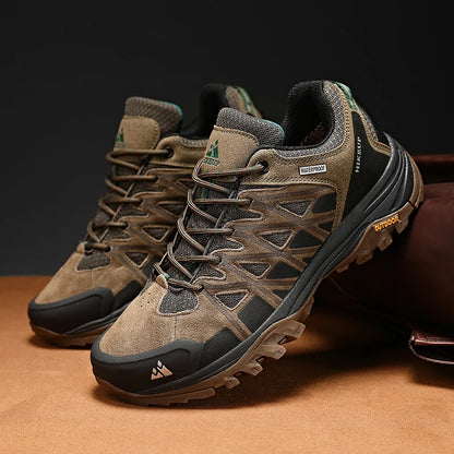 HIKEUP Fashion Outdoor Shoes Hiking Men's Sports Casual Mountain Trekking Boots Camping Sneakers for Men Non-slip Wear-resistant