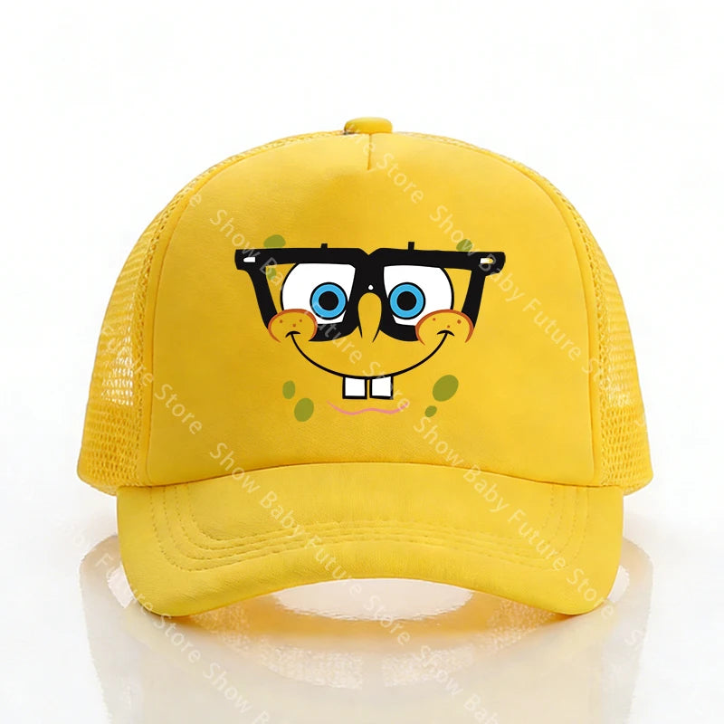 Spongebobs Baseball Caps for Adult Boys Kawaii Sports Breathable Mesh Hat Cute Cartoon Anime Sunbonnet Fashion Birthday Gifts