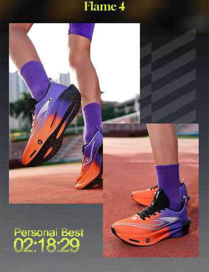 Zapatillas de running con placa de carbono para maratón, deportivas, transpirables, ligeras, cómodas y antideslizantes para hombre y mujer