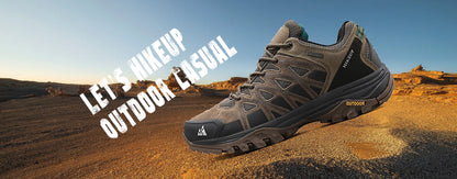 HIKEUP Fashion Outdoor Shoes Hiking Men's Sports Casual Mountain Trekking Boots Camping Sneakers for Men Non-slip Wear-resistant