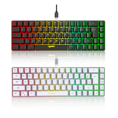 60% Percent Gaming Keyboard, Ergonomic Small Mini membrane Keyboard Compact RGB Backlit Keyboard for Windows, PC, Laptop, Gaming
