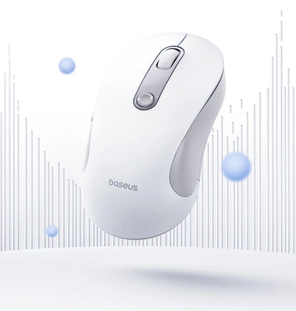 Baseus Wireless Mouse Bluetooth 5.3 Ergonomic Silent Mouse, 2.4GHz Rechargeable Office Mouse with 7 Buttons, Adjustable DPI for Laptop, MacBook, PC & Tablet