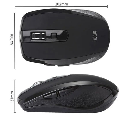 Wireless Ergonomic Mouse 2.4GHz USB Type-C Wireless Mouse, Adjustable 800/1200/1600 DPI Ergonomic Mouse for MacBook Pro, Laptop, PC & Office