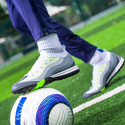 Men Professional Soccer Shoes FG/TF Football Boots Cleats Breathable Non-Slip Training Sneakers for Outdoor Grass Turf  Footwear