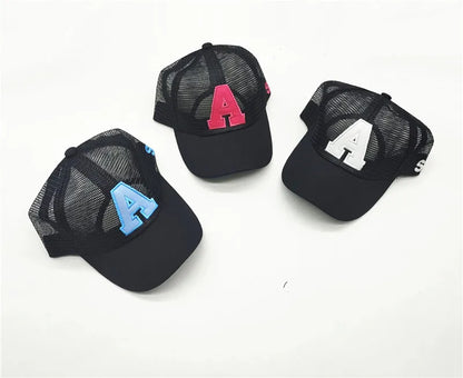 Summer autumn Kid Boy Cartoon Letter Embroidered Baseabll Caps Children Girls Outdoor Leisure Mesh Sport hats