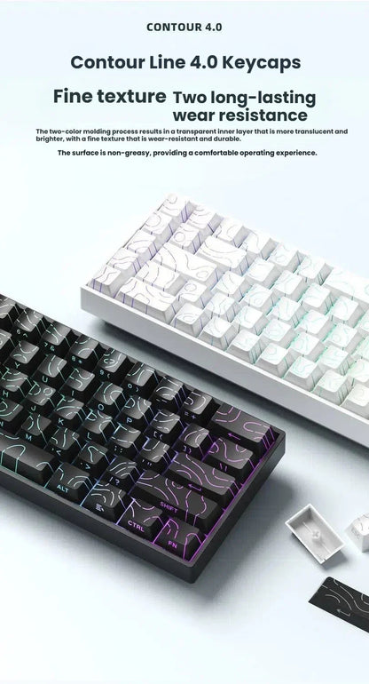 K61 USB Mini Mechanical Gaming Wired Keyboard Hot-Swappable Mechanical Keyboard Detachable Cable