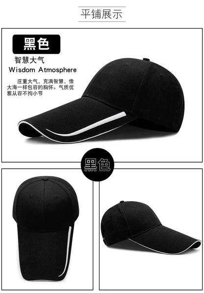 Cappellino a visiera, primavera-estate, 14 cm di visiera, protezione solare, pesca, uomo/donna, streetwear, parasole, outdoor, regolabile, cotone, da golf, stile trucker
