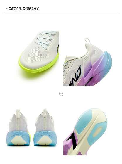 QIAODAN WIND 4PRO Chaussures de marathon à semelle en carbone pour homme - Baskets de course professionnelles - Chaussures de sport de course à pied respirantes QDB023262291