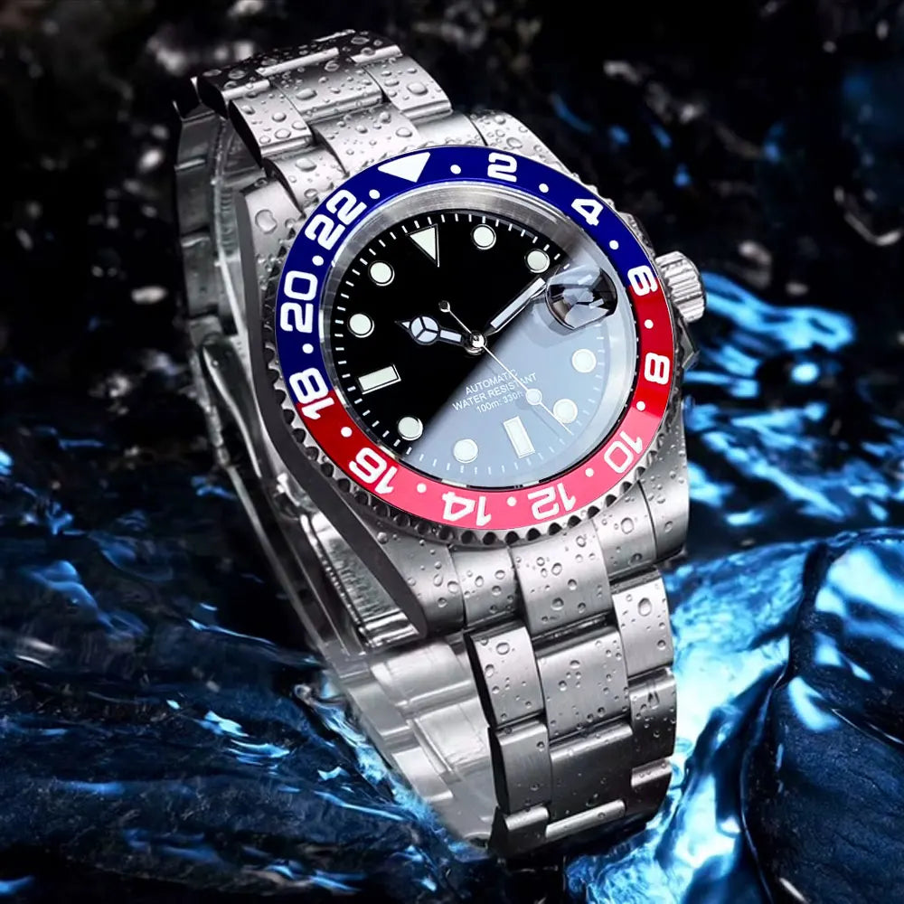 200m Waterproof Miyota8215 Automatic Men Watch Diver Watches 40mm Mechanical Movement Luminous Jubilee Strap Glide Lock Buckle