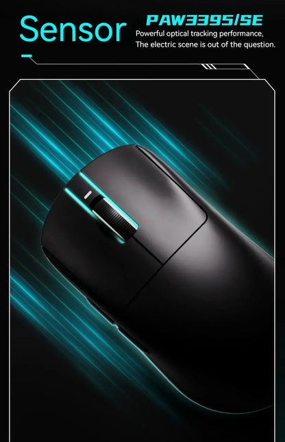 VXE Dragonfly R1 Pro Max Gaming Mouse, Wireless Bluetooth Gaming Mouse with PAW3395 Sensor, Rechargeable Lightweight Ergonomic Esports Mouse