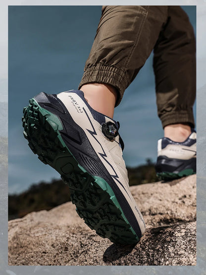 Men's Sneakers Casual Outdoor Anti-Slip Shock-Absorbing Versatile Off-Road Hiking Shoes, Comfortable Soft Sole Running Shoes for Men