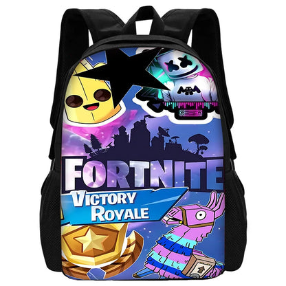 Mochila Escolar Infantil com Lancheira e Estojo, Design de Jogo Popular F-FortniteS, Mochila Escolar para Rapazes e Raparigas, Presente Ideal
