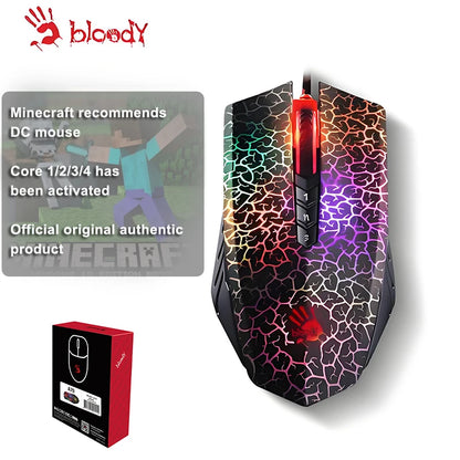 A4TECH A70 Bloody Light Strike Gaming Mouse, 6200 DPI Wired Gaming Mouse with 6 Sniper Modes, Optical Gaming Mouse for FPS & Esports